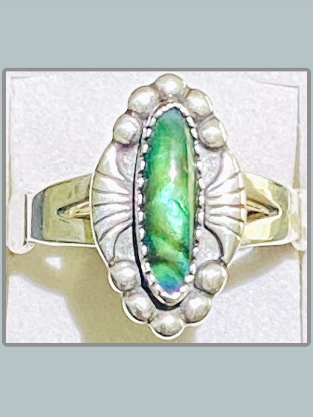 Vintage WMCO Wheeler Sterling Silver Paua Abalone Shell Navajo Style